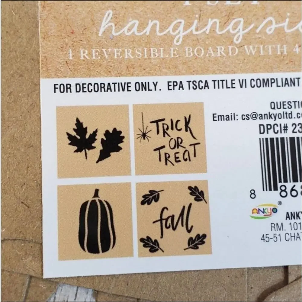 3 Target 2021 Fall Halloween DIY Hanging Signs Wood Chalkboard Stencils